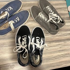 Vans shoes grey black blue